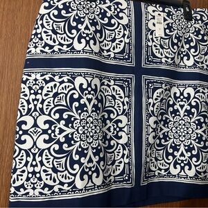 Talbots Navy and White Skirt
